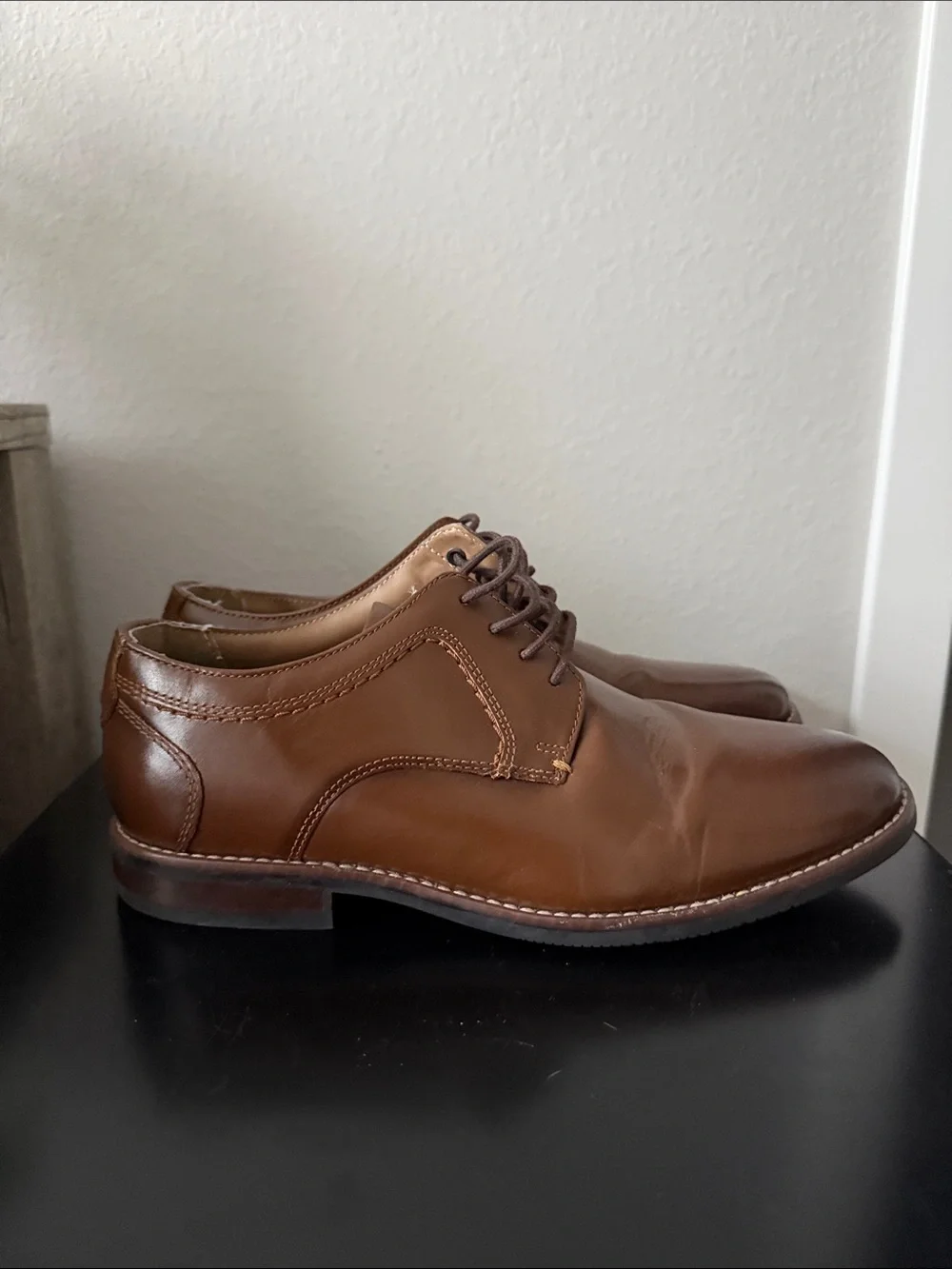 Calderone Plain Toe Oxfords “Cognac”